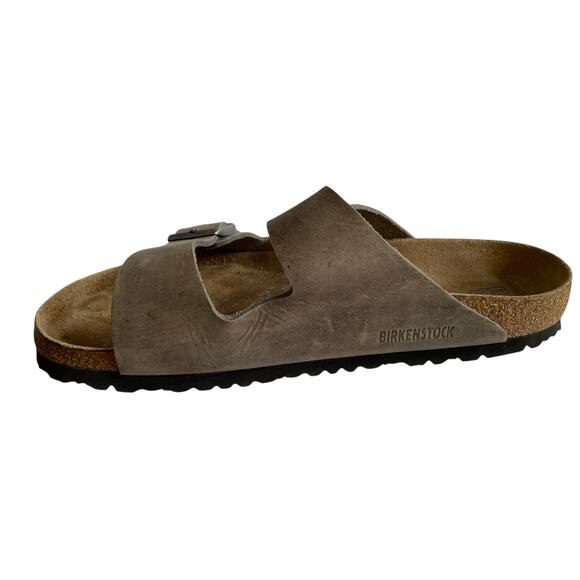 Birkenstock Arizona BS Sandals US M11 W13 EU 44 UK 10.5 Taupe Leather Regular - Picture 11 of 14